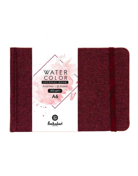 A6 Watercolor Journal (Burgundy) - 300 GSM (WJ1-A)