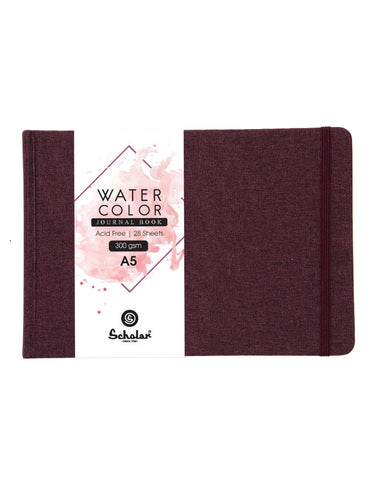 A5 Watercolor Journal (Burgundy) - 300 GSM (WJ2-A)