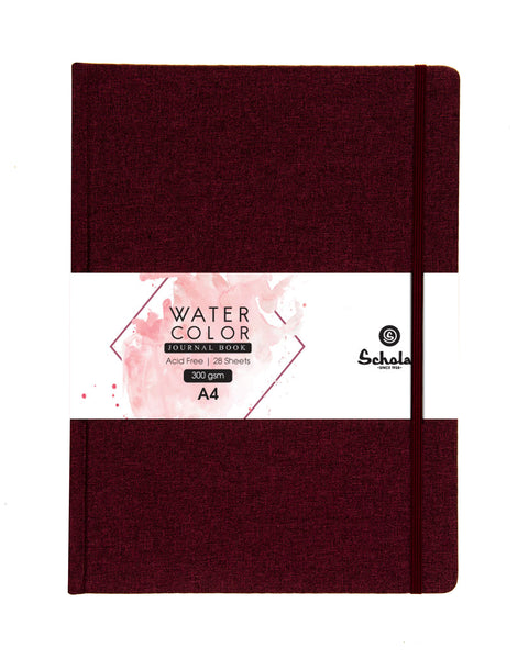 A4 Watercolor Journal (Burgundy) - 300 GSM (WJ4-A)