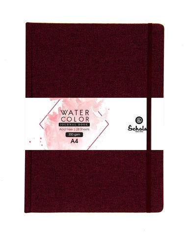 A4 Watercolor Journal (Burgundy) - 300 GSM (WJ4-A)