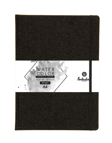 A4 Watercolor Journal (Black) - 300 GSM (WJ4-C)