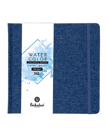 SQ. Watercolor Journal (Blue) - 300 GSM (WJ6-B)