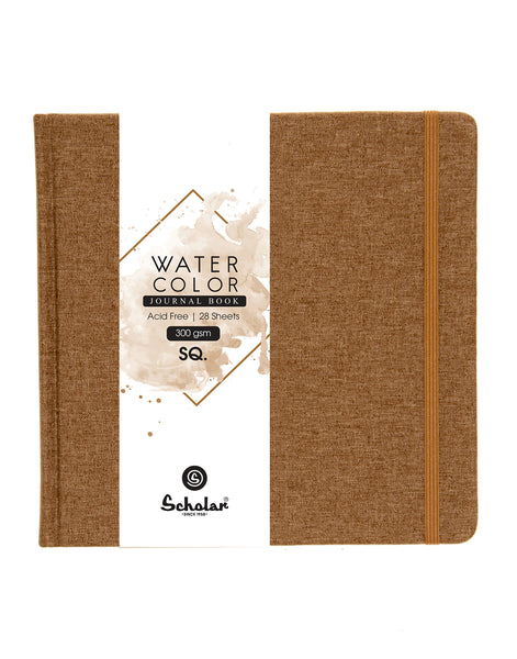 SQ. Watercolor Journal (Khakhi) - 300 GSM (WJ6-D)