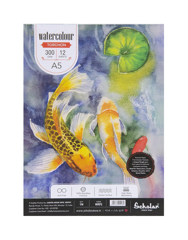 A5 WATERCOLOUR PAD WIRED - TORCHON (ROUGH) (300 GSM) (WRP2) (Set of 2)