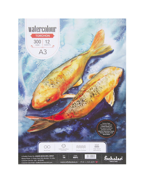 A3 WATERCOLOUR PAD BOUND - TORCHON (ROUGH) (300 GSM) (WRP3)